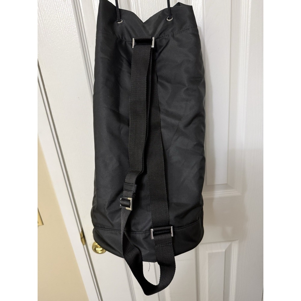 Prada Luna Rossa Black Drawstring Pull String Bucket Sailing Bag Backpack - Picture 3 of 6